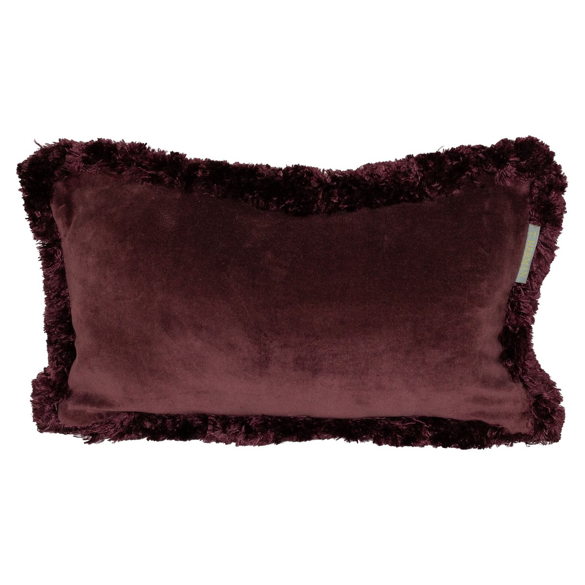 TAIE D'OREILLER BASIC PETIT VELOURS - VIN (30*50 cm)