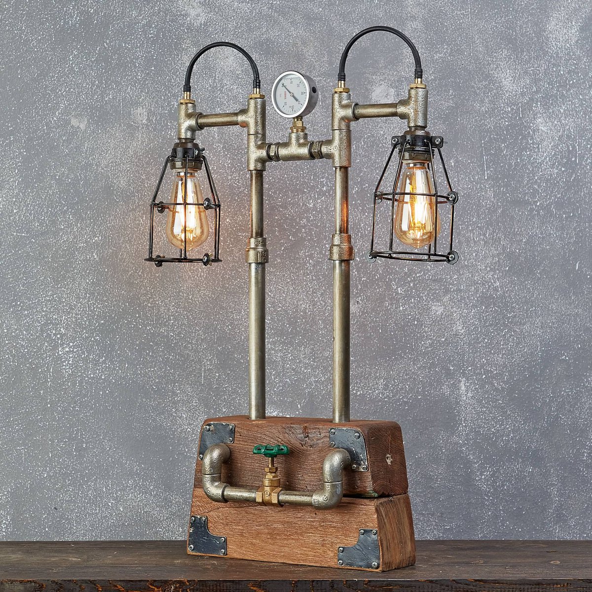 Lampe Boîte En Bois Deux