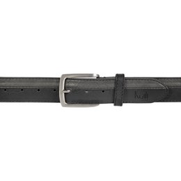 K4007AKB | Bicolor Men's Belt in Leather Lining with Pu Finish. Color Black/Anthracite. Dimensions: 125 x 3.8 x 0.5 cm (waistline 110 cm). Packaging: rigid bottom/lid Gift Box