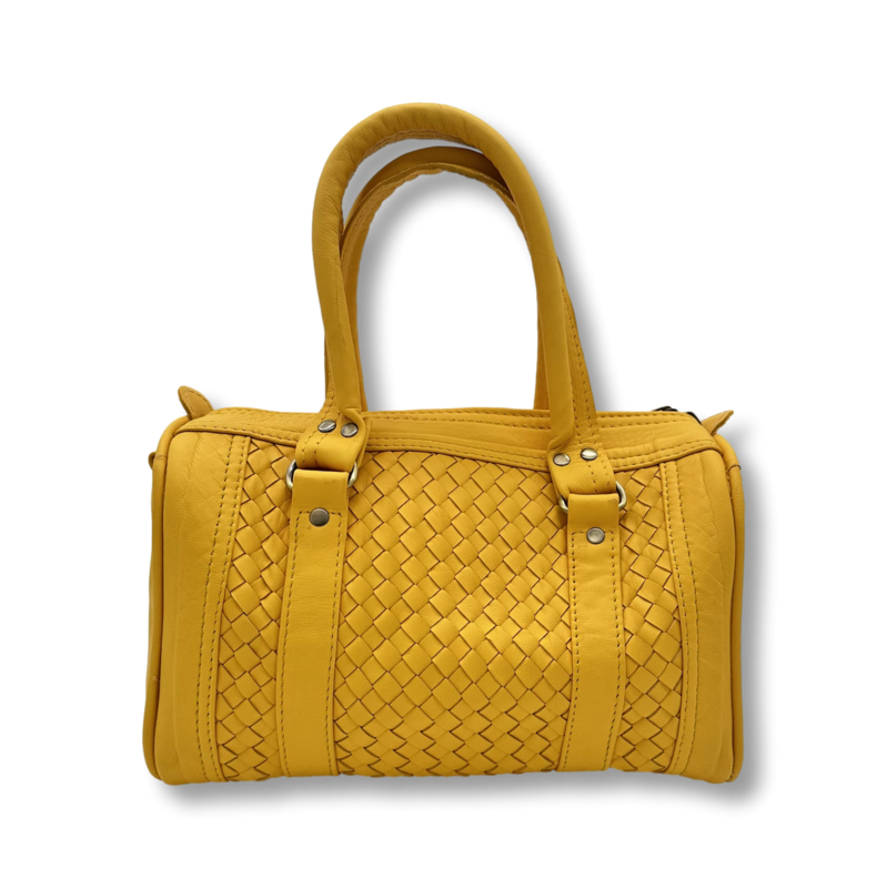 Rex Bag Yellow - Handgemachte Tasche aus Leder