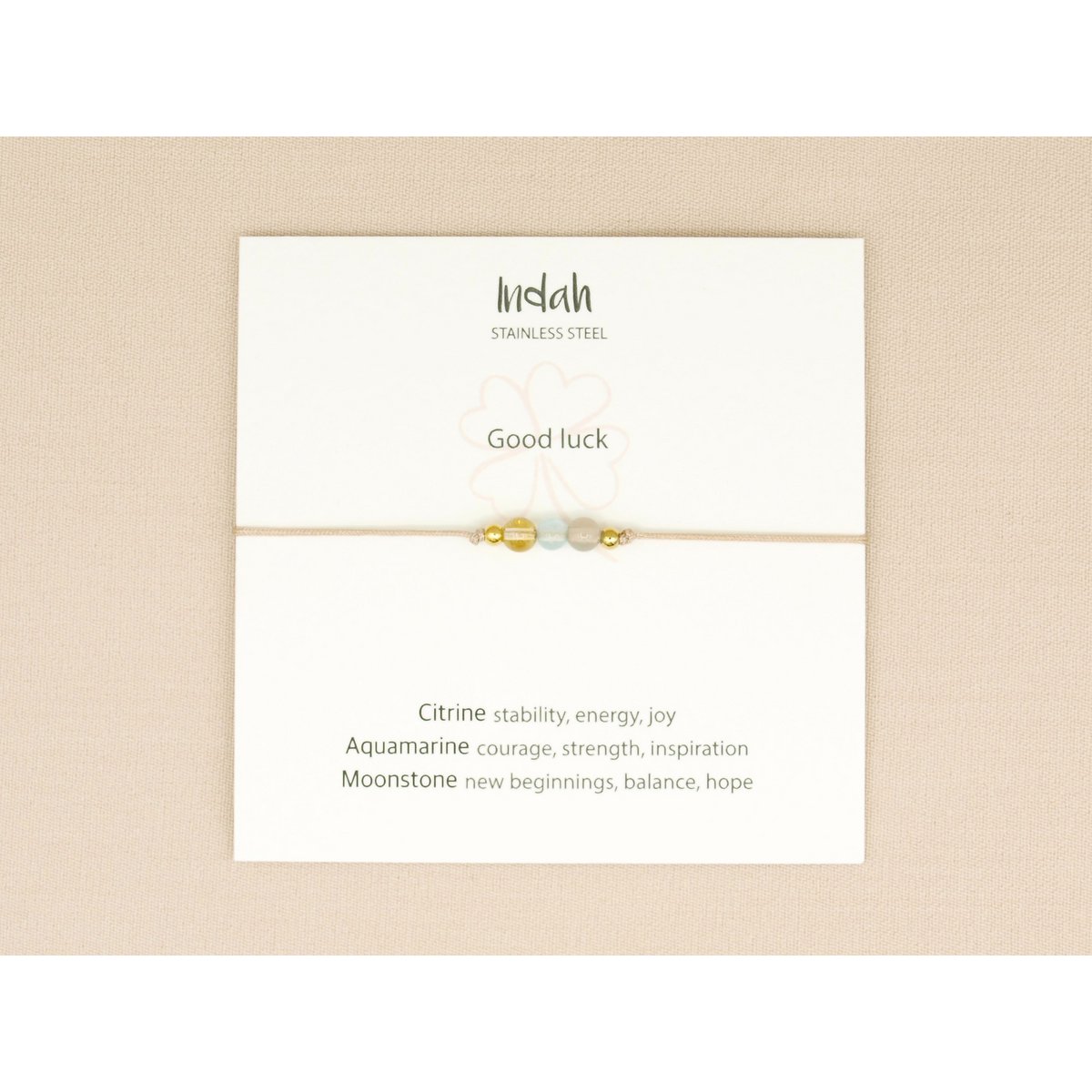 Armband rock, good luck, zilver en goud