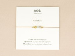 Armband rock, good luck, zilver en goud