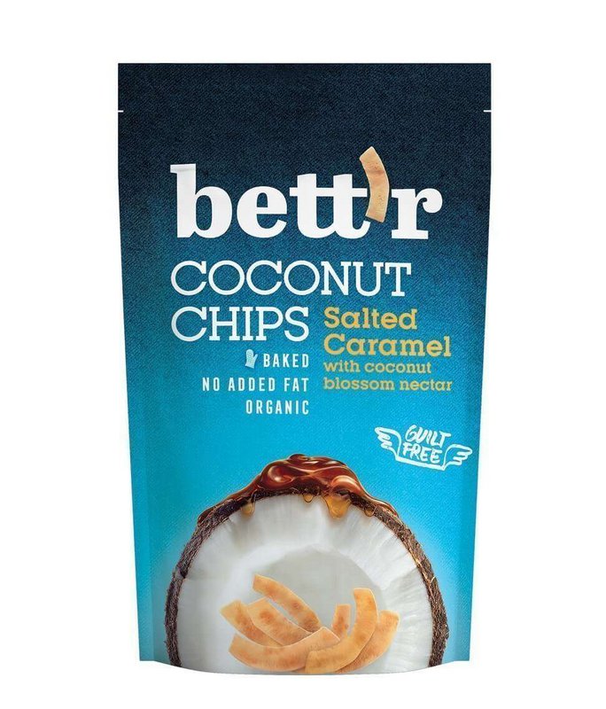 Coconut Chips Salted Caramel, organic, Bett'r, 70g