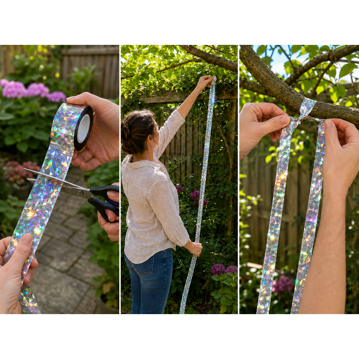 Grovita Vogel Afschrik Lint - Holografisch - 24 mm x 80 meter - Vogelverjager - Vogelverschrikker