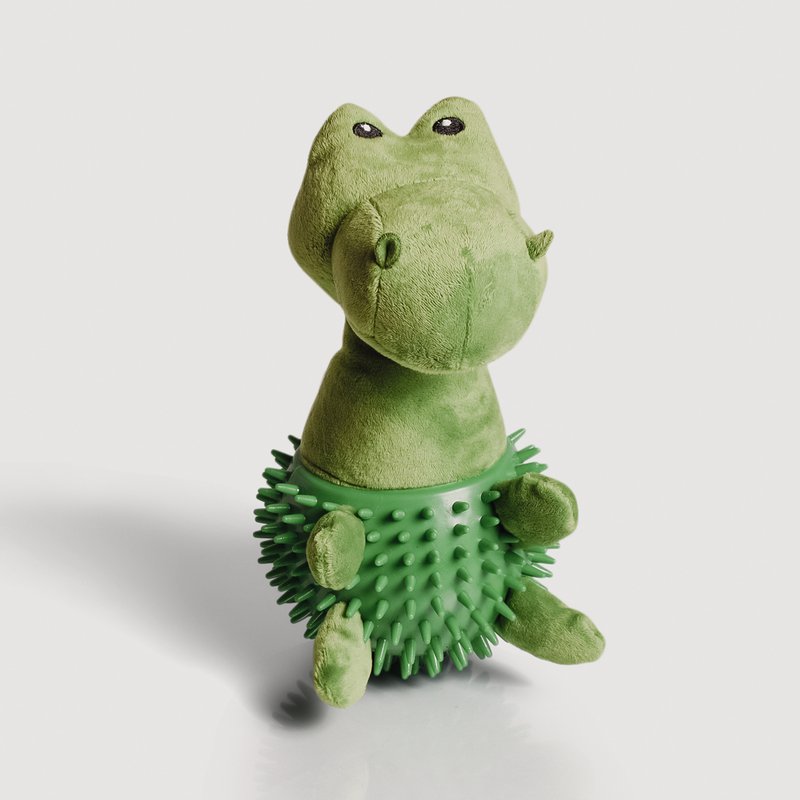 Ne & No® Dog Toys Dino/ Plush Animal + Kielzeiten + Squeaker