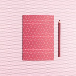 Notebook DIN A5 triangles dark red