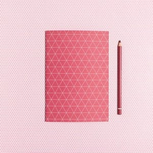 Notebook DIN A5 triangles dark red
