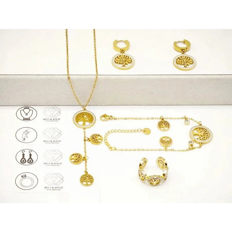 Parure de bijoux en acier inoxydable