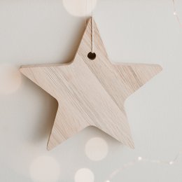 Porte-cartes étoile en chêne 20cm (UE = 6 pcs.)