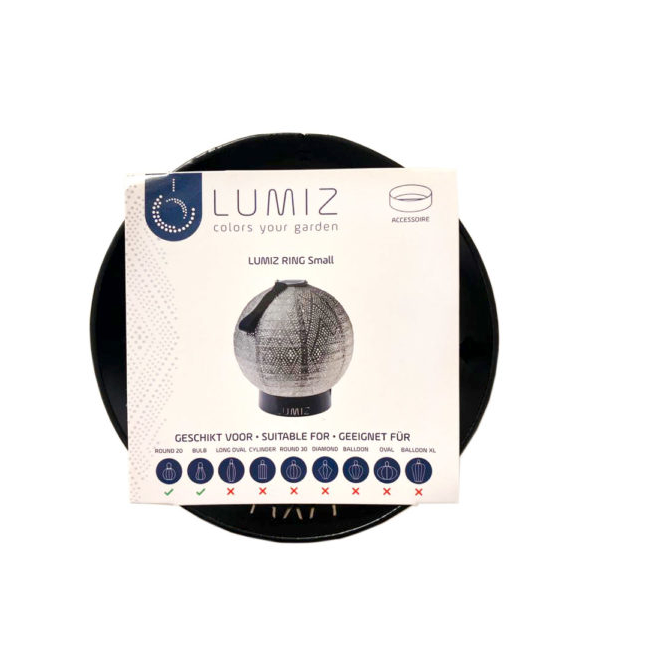 Metalowy pierścionek Lumiz S - 12 cm - czarny
