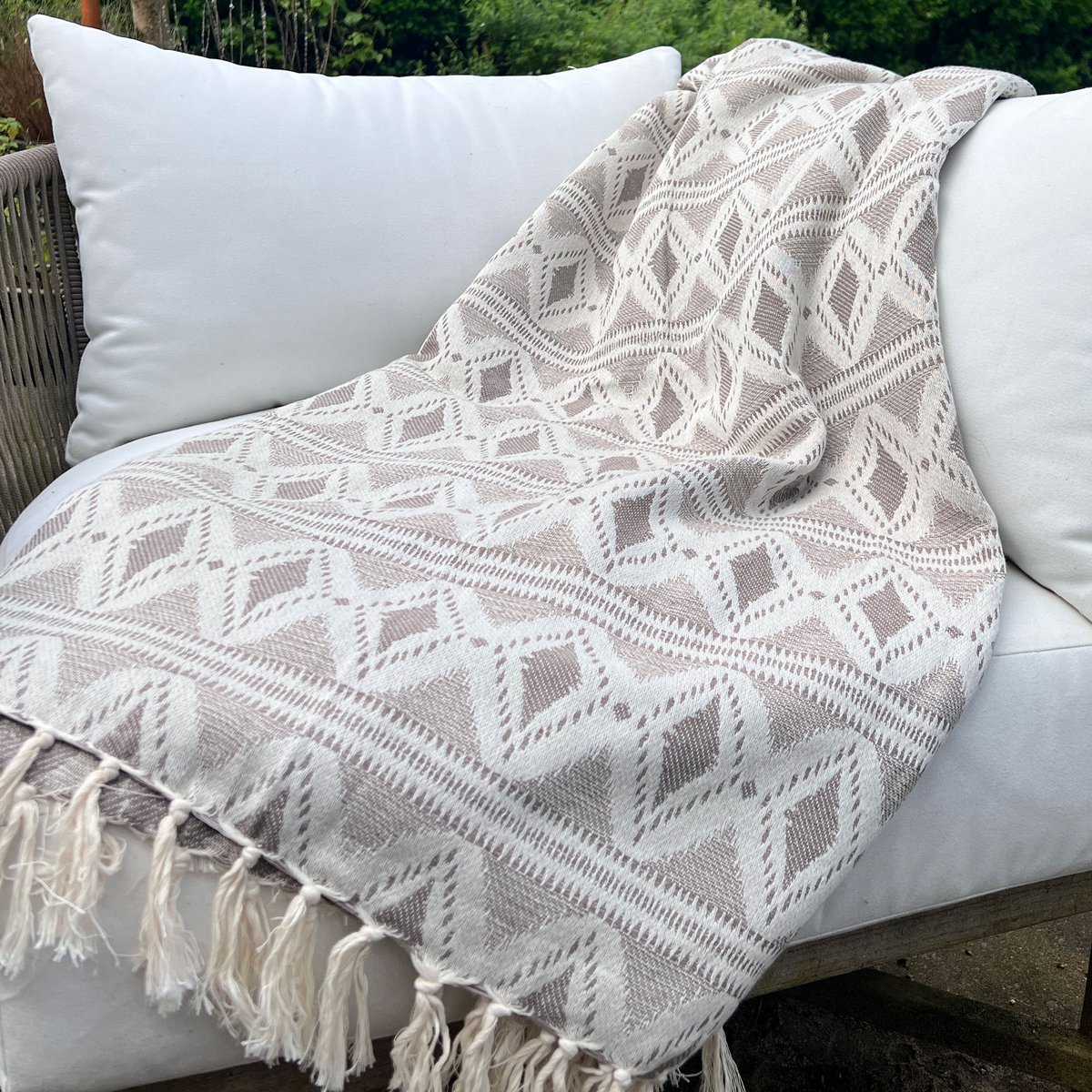 Plaid Throw Boho - Taupe - 160x250cm
