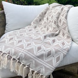 Plaid Throw Boho - Taupe - 160x250cm