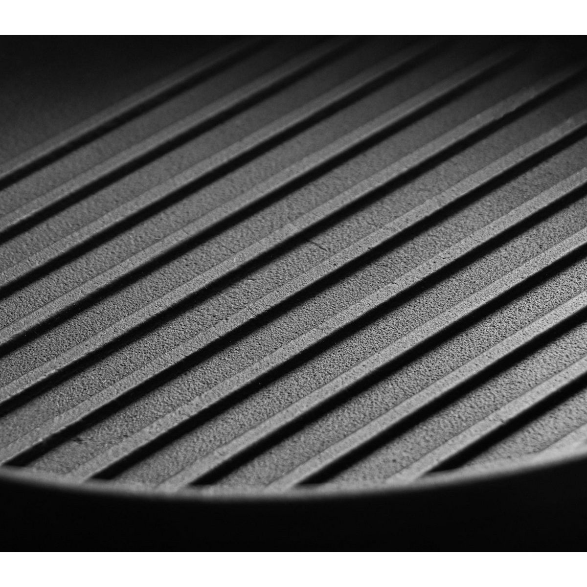 Ghisa a ghisa con manico in legno - Ø 24 x 4 cm - padella in ghisa per tutte le fonti di calore - nero