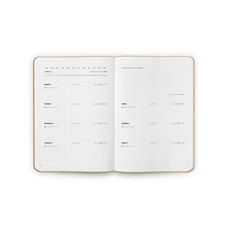 Cuaderno de papelería planificador semanal