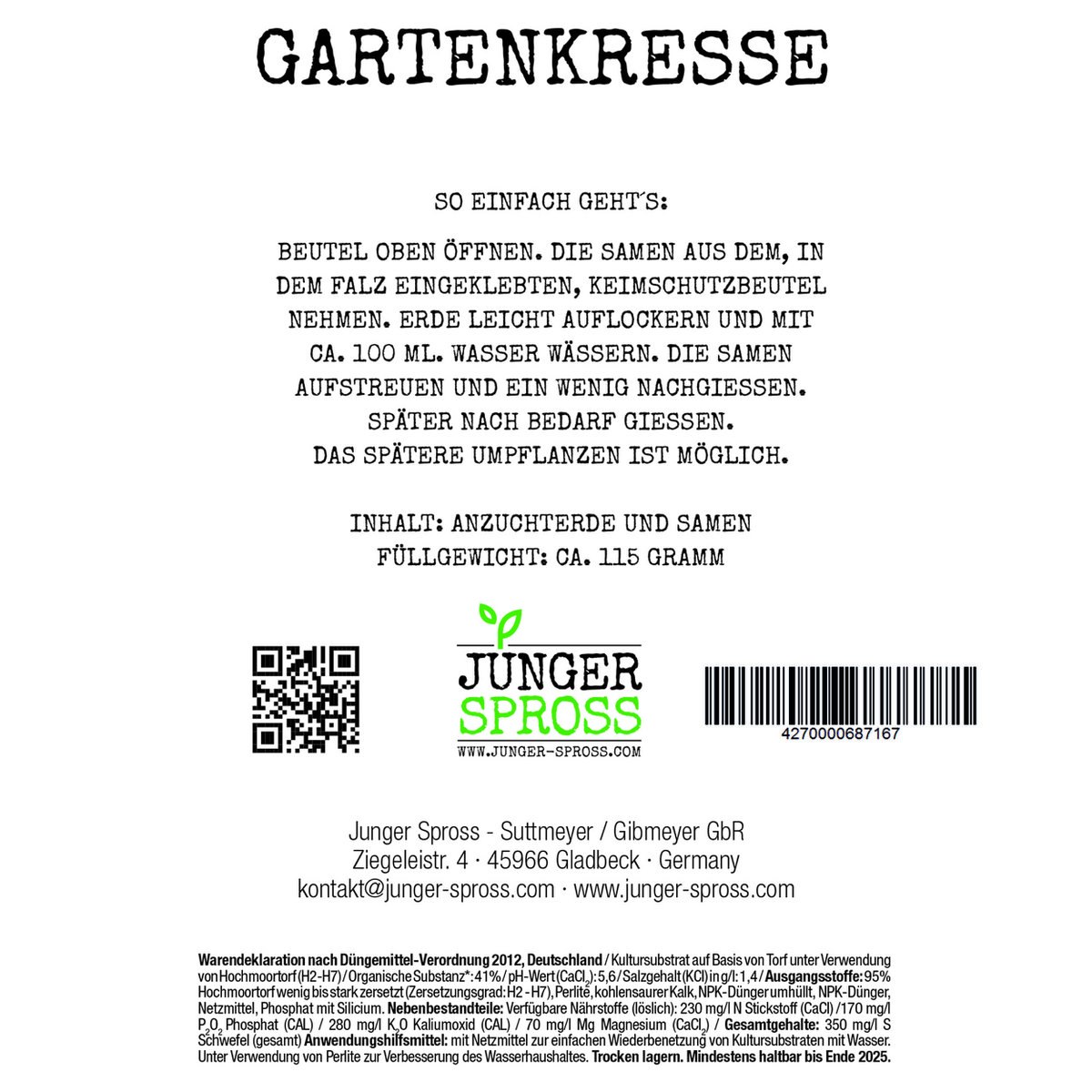 Gegarandeerd zonder mollen (tuinkers)