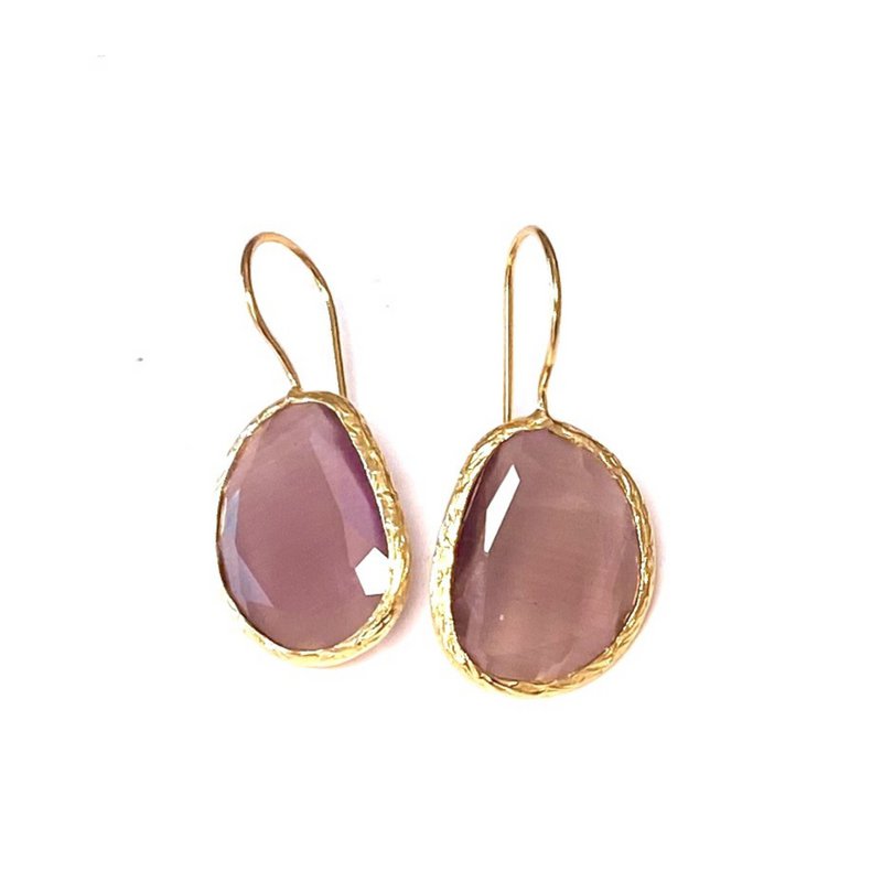 Earrings Cateye Steen Lila