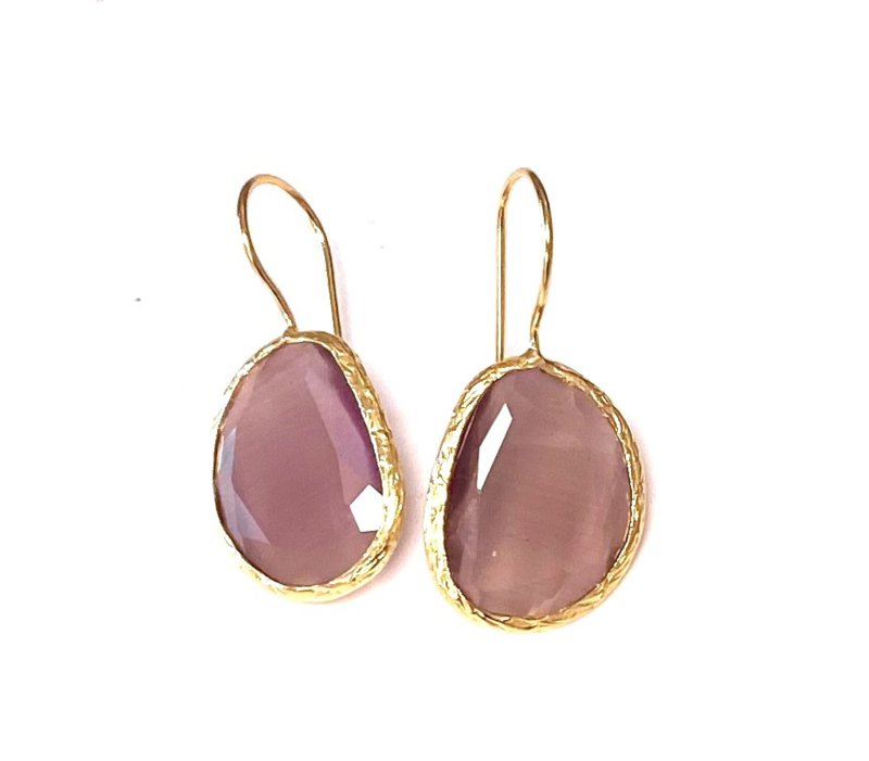 Earrings Cateye Steen Lila