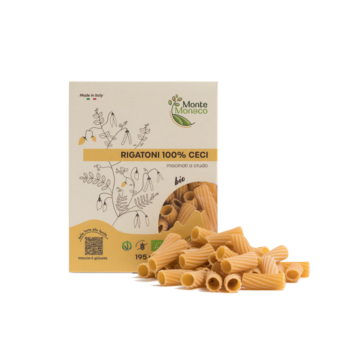 Rigatoni harina de garbanzos 100% ecológica