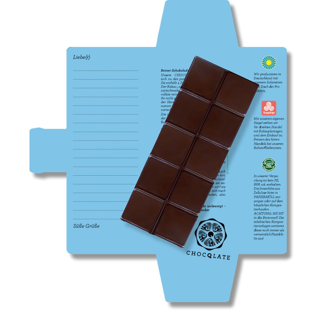 SweetGreets Bio-Schokolade mit "Du bist der Himmel"
