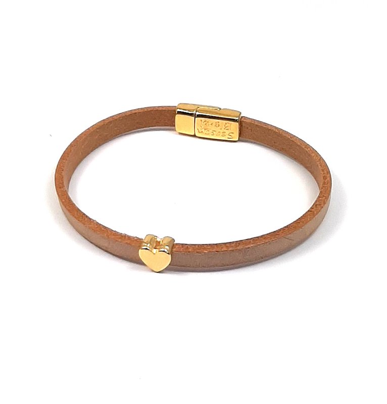 Cuore Semplice Spremere placcato oro 24K