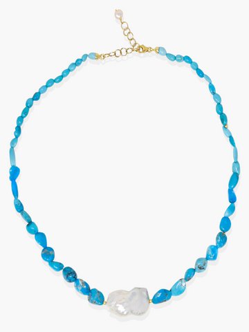 Azzurra turkoois & parel ketting