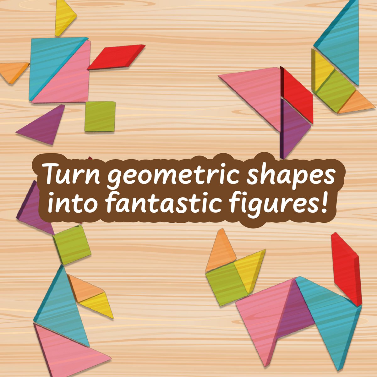 Tangram Wooden Toy for Kids (7 languages)