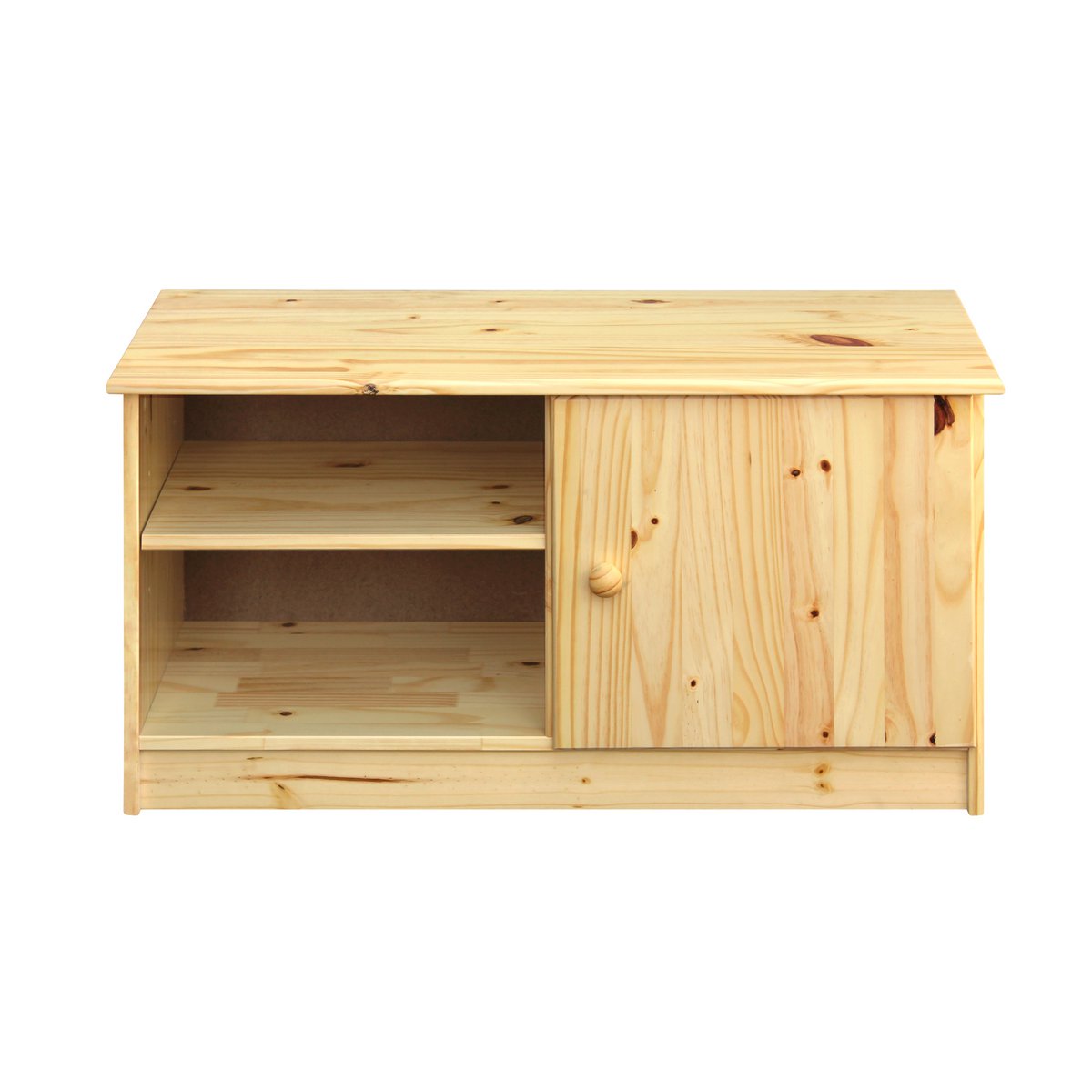 Shoe cabinet with 1 door and 2 open compartments