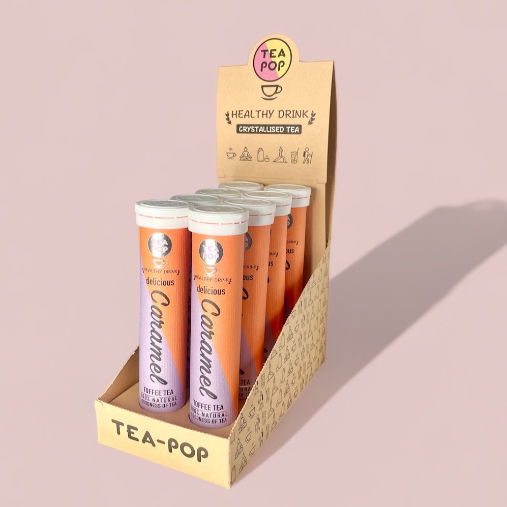 Caramel Tea-Pop, thé gourmand à infusion rapide (plateau de 8 tubes)