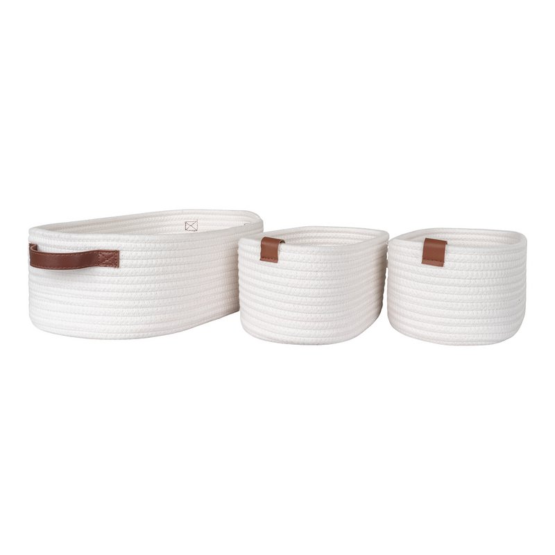 Jarana Baskets - White, set of 3