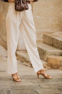 Handmade Suede sandal (6 cm) - Josephine - Cigaro 35-42