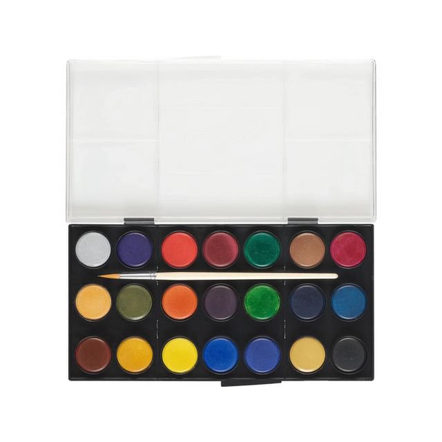 Waterverfdoos FC 21 kleuren (diameter 24cm) incl. penseel