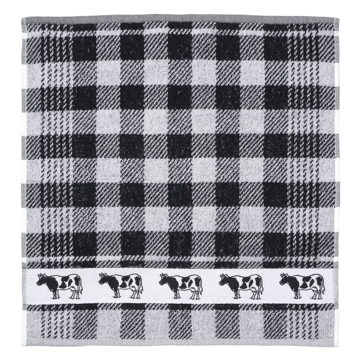 Cow Black - Zestaw ręczników kuchennych - 6 sztuk - Twentse Damask