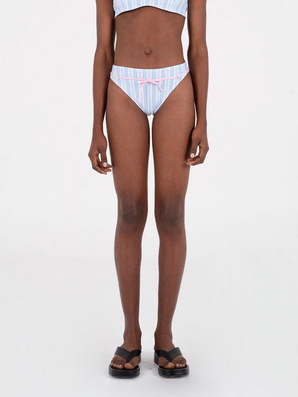Bikiniunderdel med flodstribet print