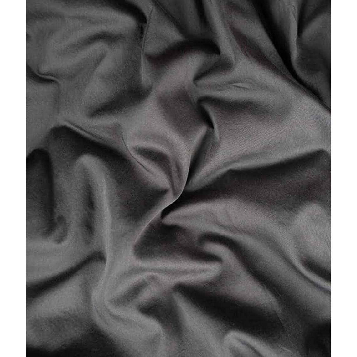 Satin-Bettlaken ohne Gummi, einfarbig Anthrazit