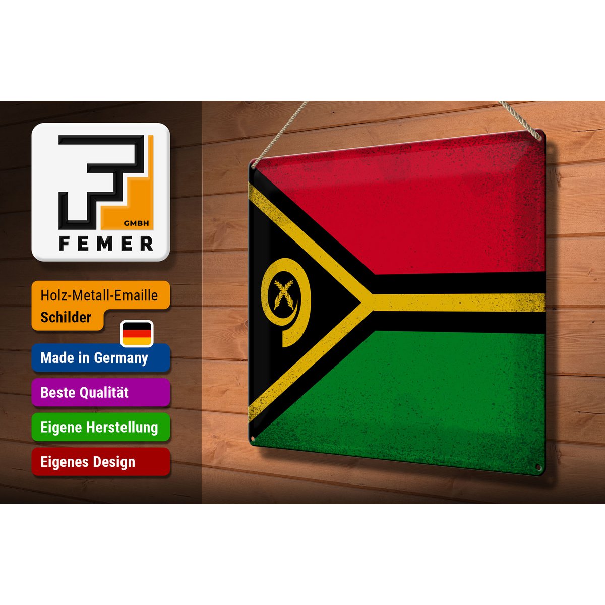 Bleach Child Flag Vanuatu 40x30cm Flag of Vanuatu Vintage