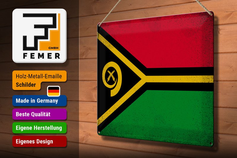 Bleach Child Flag Vanuatu 40x30cm Flag of Vanuatu Vintage