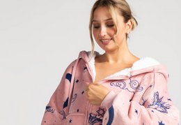 Vitapur - Hoodie deken met rits + sokken - Carrol Roze