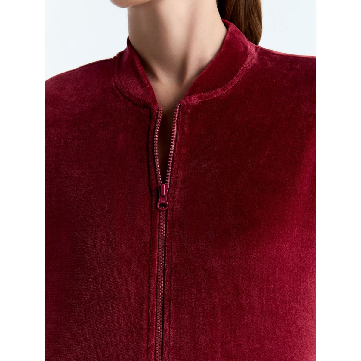 Unisex organic cotton velor jacket