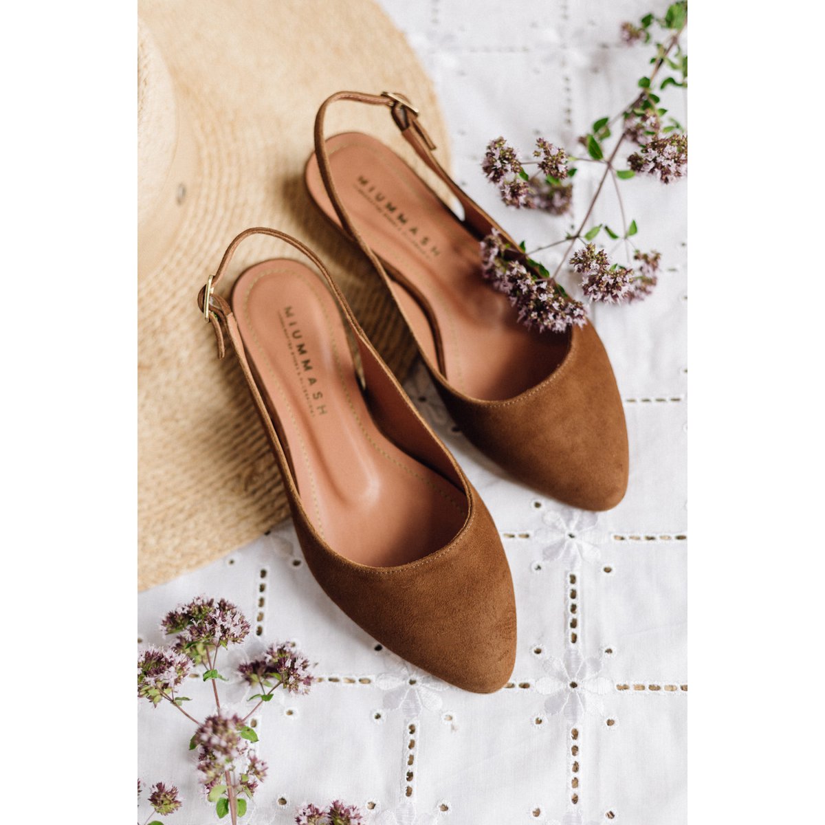 Ballerinas aus Wildleder - Oriana - Zigarrenbraun 35-42
