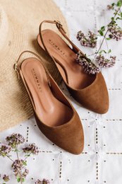 Ballerinas aus Wildleder - Oriana - Zigarrenbraun 35-42