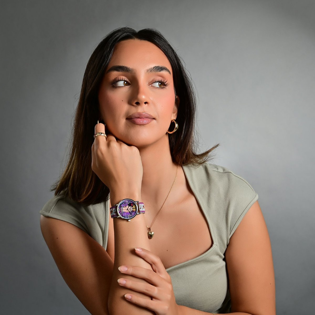 Montre-bracelet Raptor pour femme "Frida Kahlo Edition" avec cordon