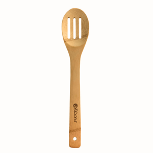 Natural bamboo spatula - oval with slots