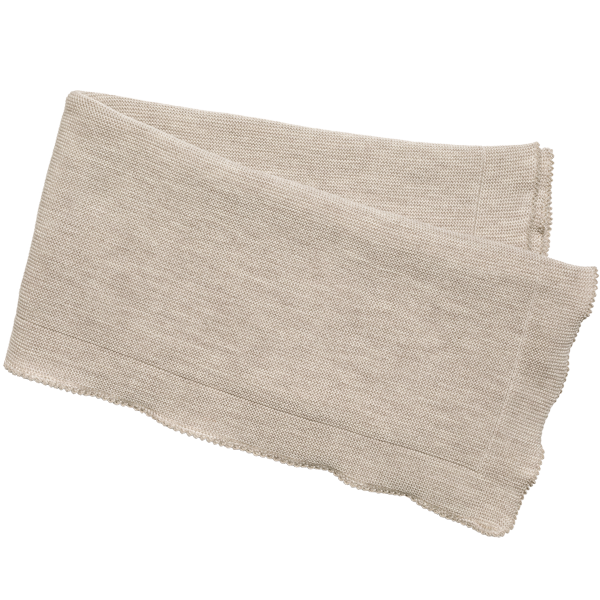 Babydecke 82x82cm beige-méliert aus 100% feinster Merinowolle