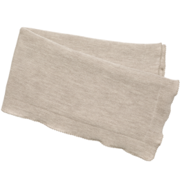 Kocyk niemowlęcy 82x82cm nakrapiany beż wykonany w 100% z najlepszej wełny merynosów