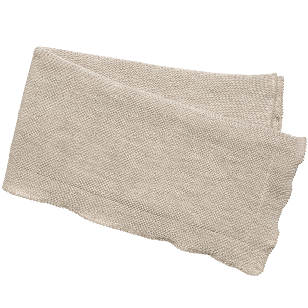 Kocyk niemowlęcy 82x82cm nakrapiany beż wykonany w 100% z najlepszej wełny merynosów