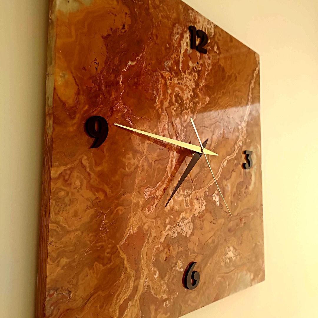 XL Wandklok Bruin Onyx