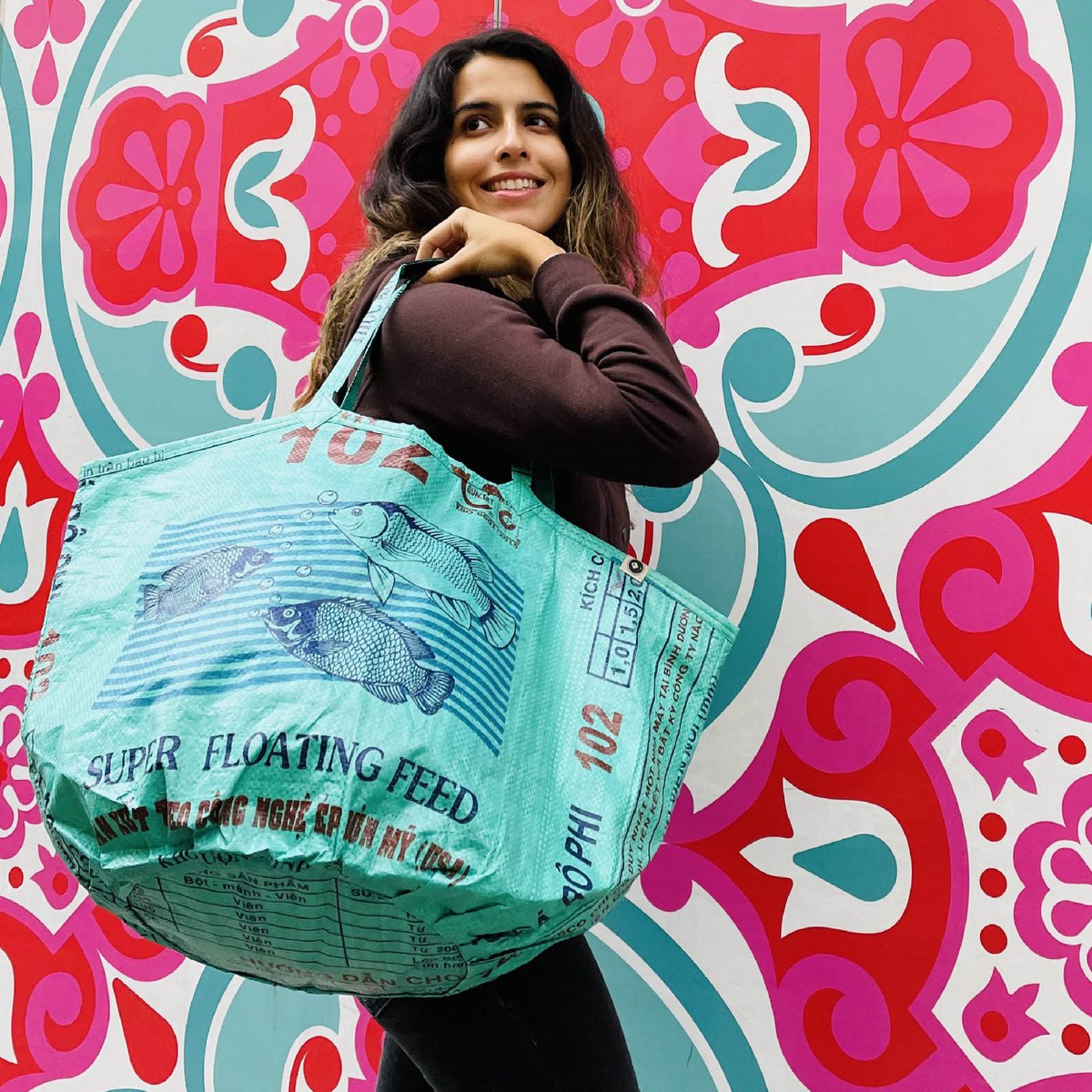 SOULMATE | Upcycelter Shopper in grün