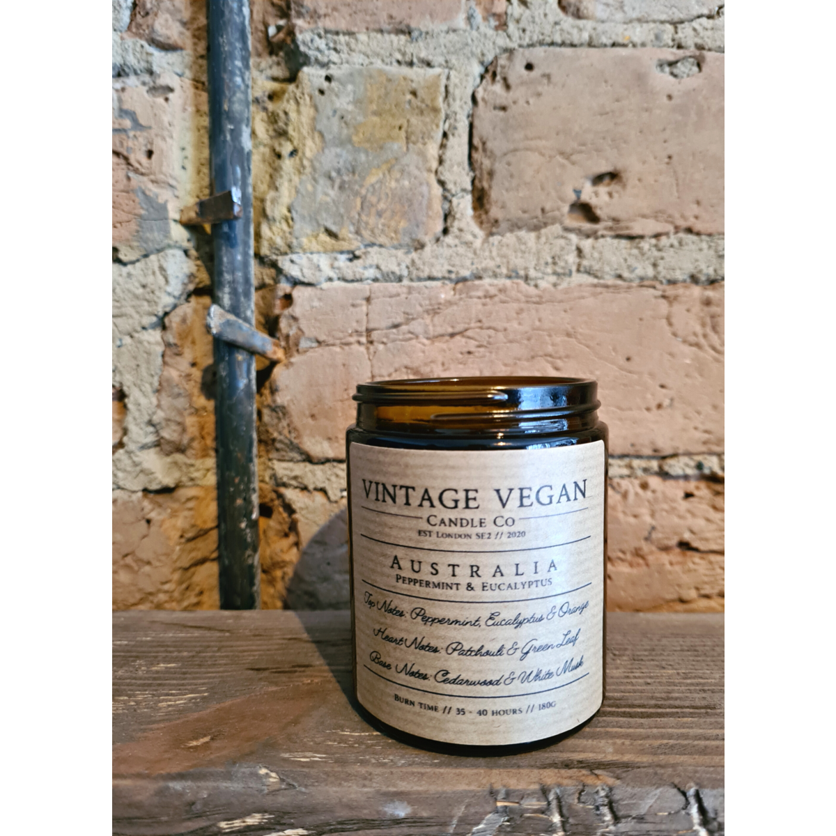 Australian Peppermint & Eucalyptus Vegan Travel Candle