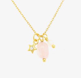 Halskette Rosenquarz Sterling Silber