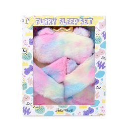 SLIPPERS AND FACEMASK RAINBOW HF